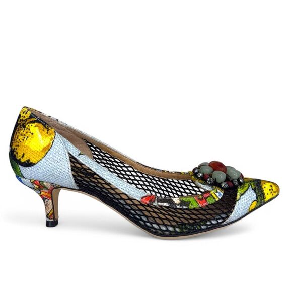 DOLCE & GABBANA Spring 2013 Runway Lemon Print Pumps IT38.5 - Picture 2 of 9